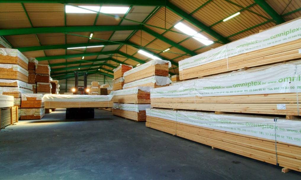 Planed profiles ready for delivery at the planing mill